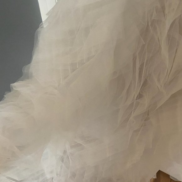 Marchesa Notte Sleeveless Textured Tulle Tea Lengt - Picture 7 of 7